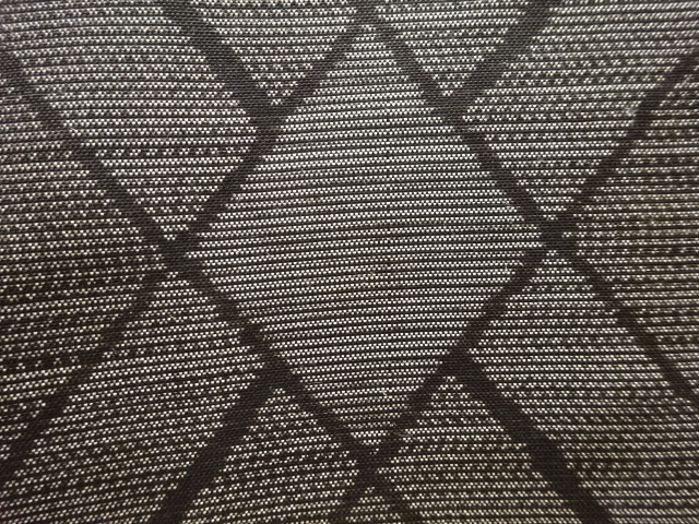 JAPANESE KIMONO / ANTIQUE DIAGONAL CHECKERED PATTERN OSHIMA TSUMUGI KI